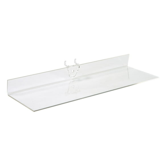 SSWBasics 12 x 4 inch Clear Acrylic Shelf - For Pegboard - Set of 2- Clear Acrylic Pegboard