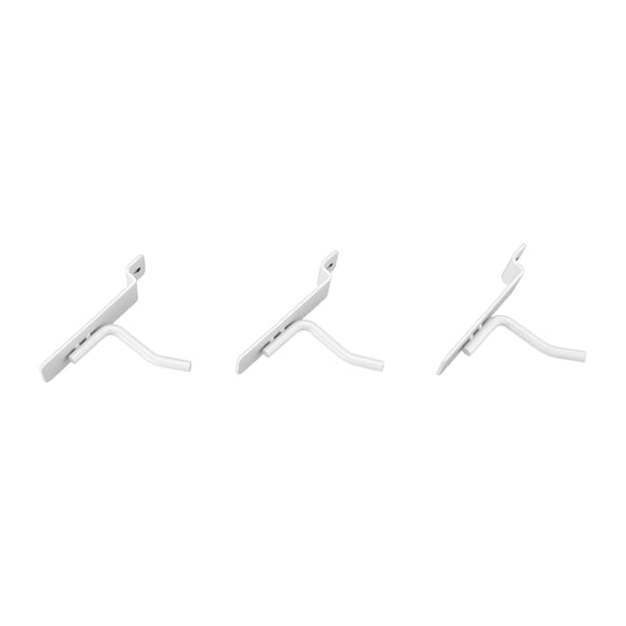 SSWBasics 2 in Slatwall Hooks - White - pack of 50