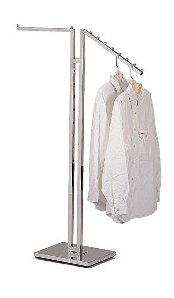SSWBasics 2 Way Clothes Rack with One Straight Arm Gold Garment