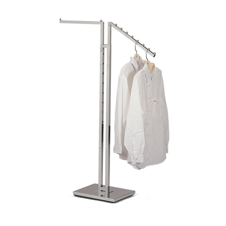 SSWBasics Way Clothes Rack with One Straight Arm Chrome