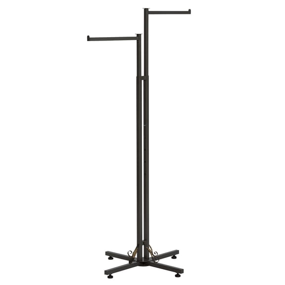 SSWBasics 2-Way Clothing Rack with Straight Arms- Adjustable Leveler Glides