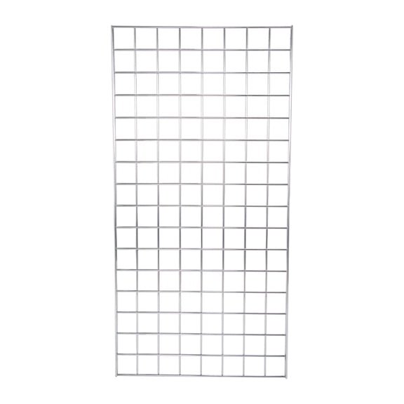 SSWBasics 2 ft x 4 ft Chrome Wire Grid Wall Panels