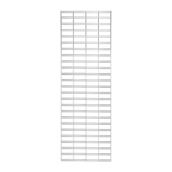 SSWBasics 2 ft x 6 ft Chrome Slat Grid Panel - 3 in on Center 1/4 in Thick