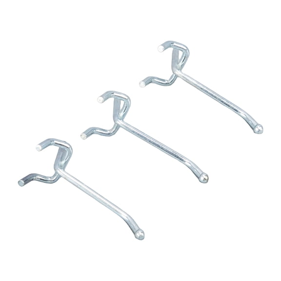 SSWBasics 2 inch Chrome Peg Hooks for 1/4 inch Pegboard - pack of 200