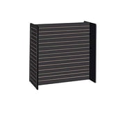 SSWBasics 24 x 48 x 48 inch Black Slatwall Gondola