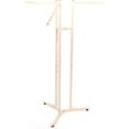 SSWBasics 3Way Adjustable Clothing Display Rack Sleek, Sturdy Boutique Ivory Garment Stand