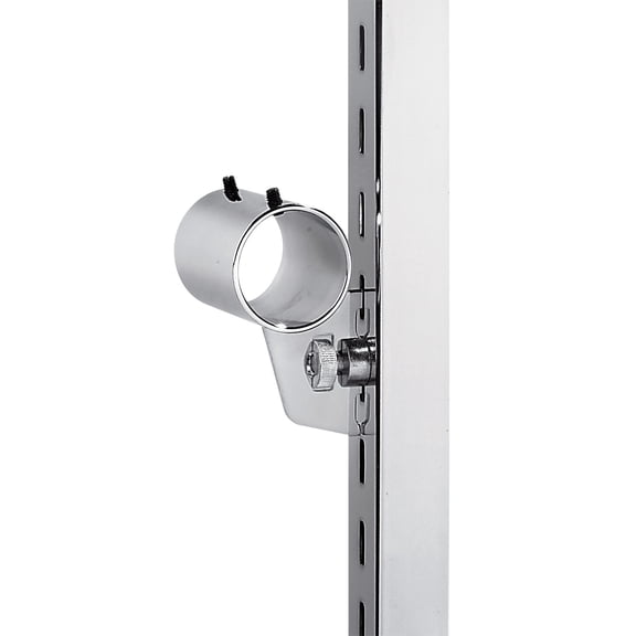 SSWBasics 3 inch Round Chrome Hangrail Bracket for Slotted Standard
