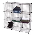 thumbnail image 1 of SSWBasics 3 x 3 Mini Black Wire Grid Unit with Back, 1 of 2