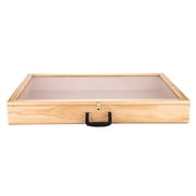SSWBasics 36-Inch Portable Natural Pine Wood Countertop Display Case
