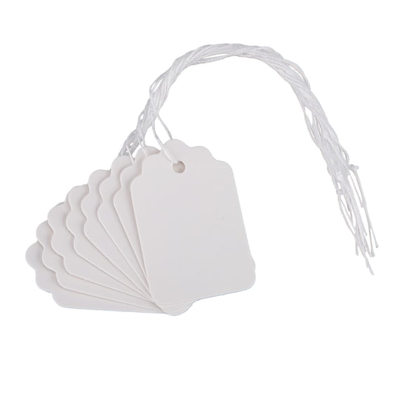 SSWBasics #4 Strung White Merchandise Price Tags - pack of 1000