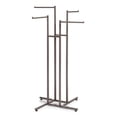 thumbnail image 1 of SSWBasics 4-Way Clothing Display Rack  Raw Steel  Straight Arms - Ideal Retail Clothing Rack for Organizing and Showcasing Garments  Durable and Versatile Clothing Display Solution, 1 of 1