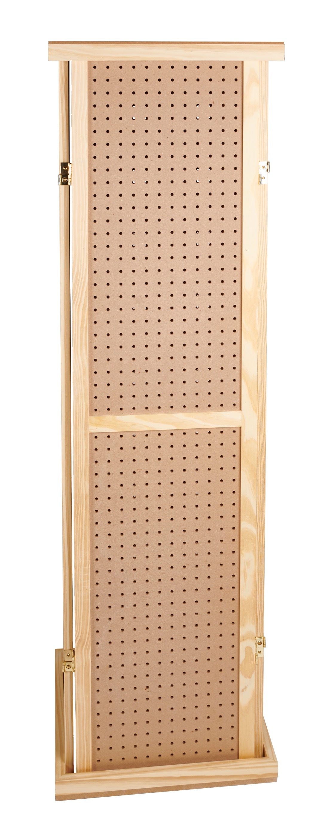 Natural Wood 5' Rotating Pegboard Jewelry Display Tower