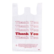 SSWBasics 500 Thank You T-Shirt Bags Plastic Grocery Bags with Handles