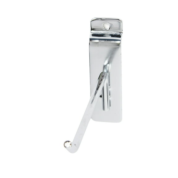 SSWBasics 6" Slatwall Hooks - Chrome - Pack of 50