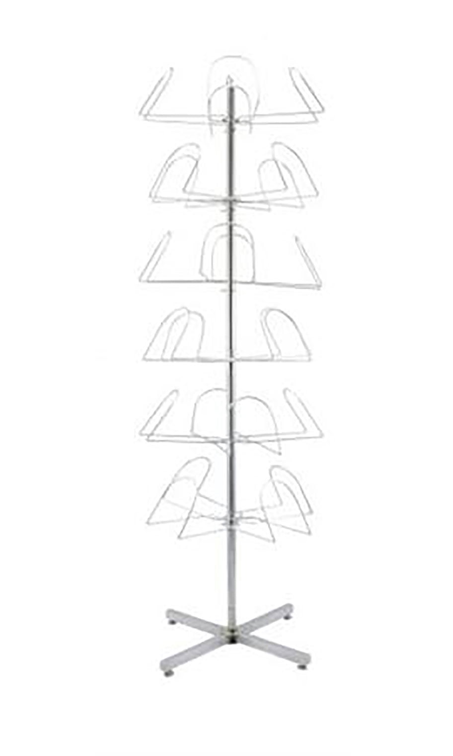 Hat Rack Motorized SSWBasics 6-Tier Rotating Hat Rack Stand 64