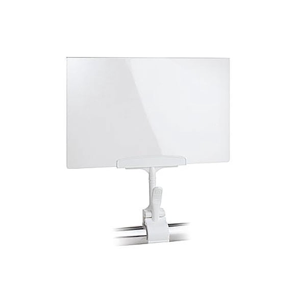 SSWBasics 7 x 11 inch Acrylic Sign Holder with Clamp - Business & Store Sign Holders with