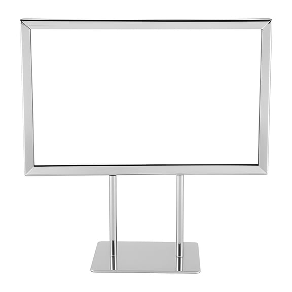 SSWBasics 7 x 11 inch Twin Stem Metal Countertop Sign Holder - 11 1/4 in H