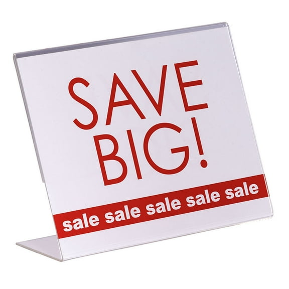 SSWBasics 7 x 5 ½ inch Single Sided Acrylic Sign Holder - Pack of 3