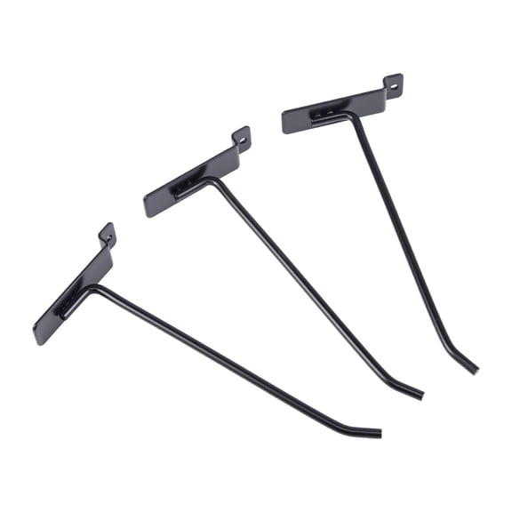 SSWBasics 8 inch Black Peg Hooks Slatwall Accessories - pack of 50