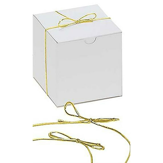 SSWBasics 8 inch Shiny Gold Elastic Stretch Loops - Pack of 250- Elastic Ribbon Gold