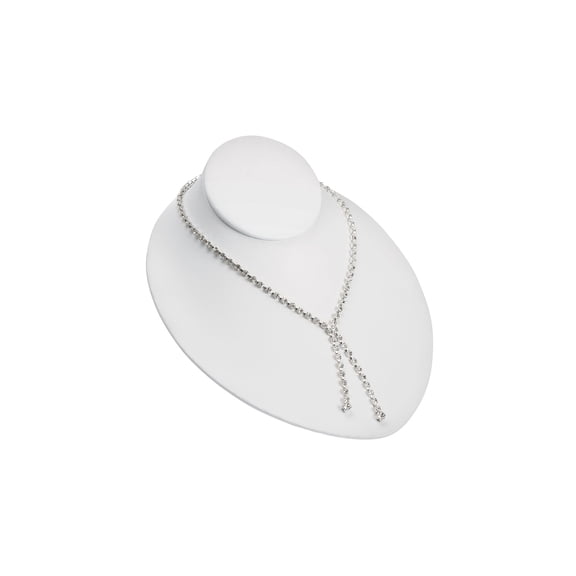 SSWBasics Adjustable White Necklace Bust with Stand - pack of 10
