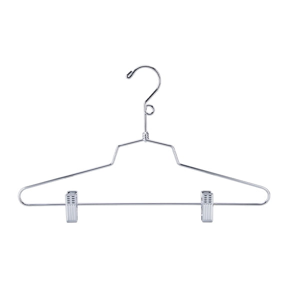 SSWBasics All Purpose Hangers - Metal - Chrome (16 inch) - Case of 20
