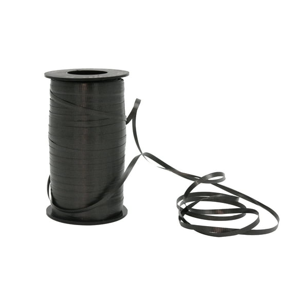 SSWBasics Black Curling Ribbon - 3/16"W x 500 Yds. Per Roll - Pack of 3- Black Curling Ribbon for Balloons - Premium Balloon String and Balloon Ribbon for Retail and Home Use
