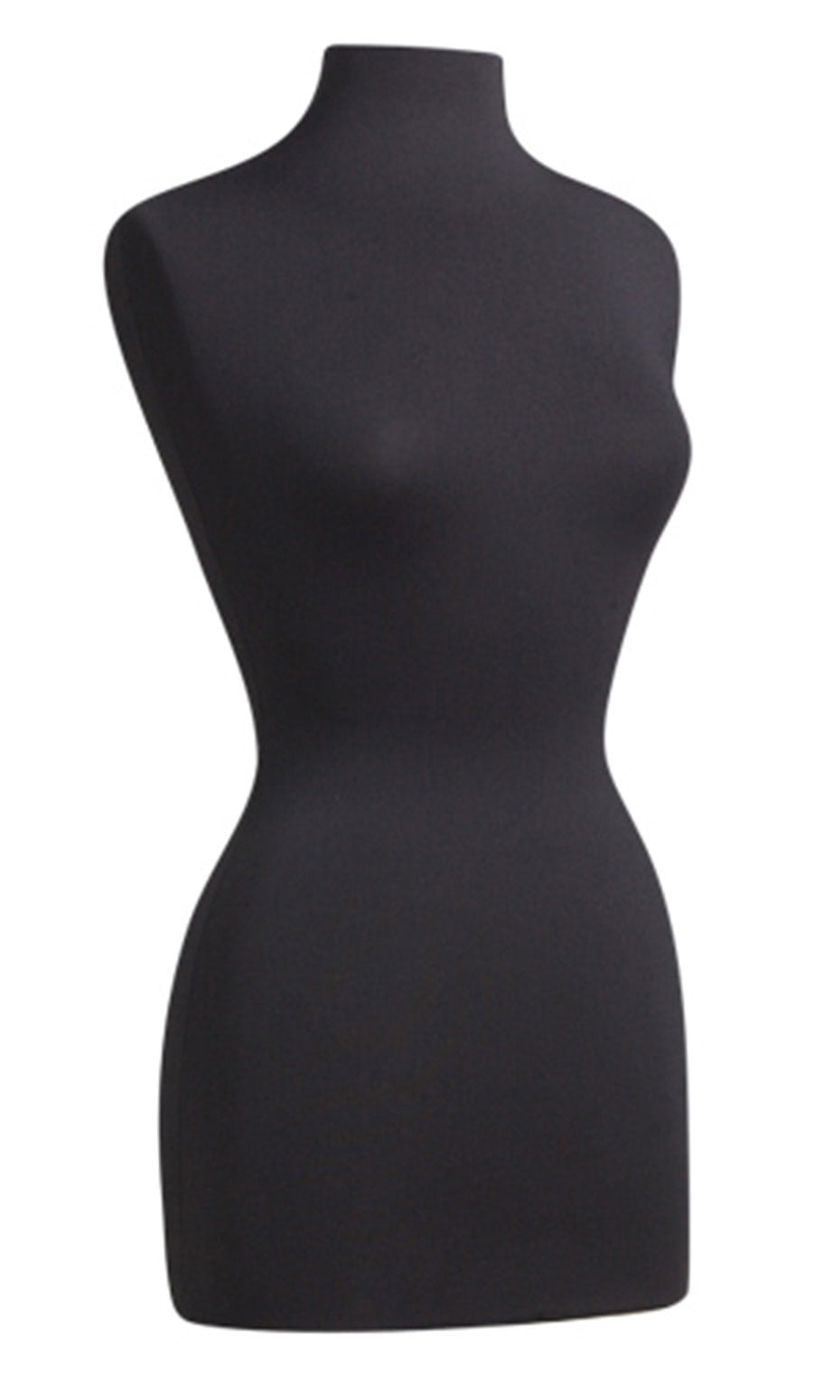 SSWBasics Black Dressmaker Torso - 29"H - Black Dress Form Mannequin Torso - Pinnable Female Dressmaker Form with Jersey Fabric - Ideal for Tailoring  Sewing  and Displaying Dresses