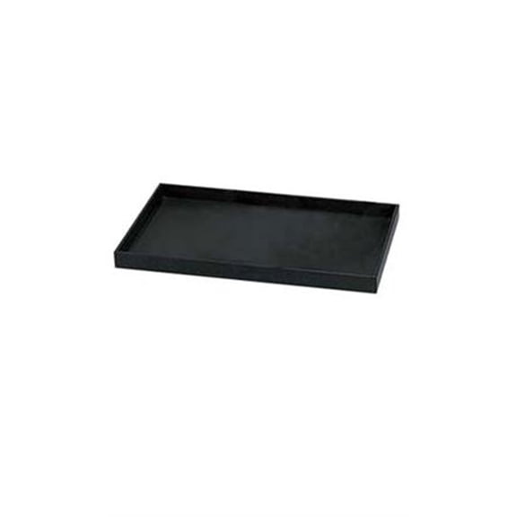 SSWBasics Black Faux Leather Open Tray 14 3/4 x 8 1/4 x 1 in Set of 3