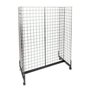SSWBasics Black Grid Gondola Unit - Includes Base and Casters - Grid Unit 48L x 66H x