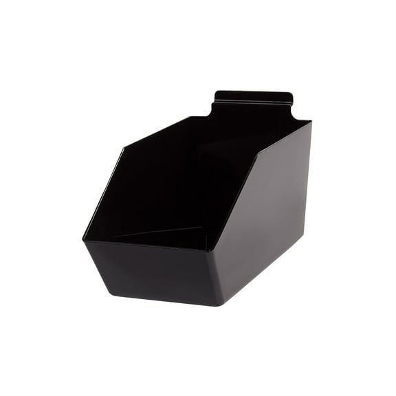 SSWBasics Black Plastic Dump Bin - 6 X 5 X 11 - Set of 2- Multi-Purpose