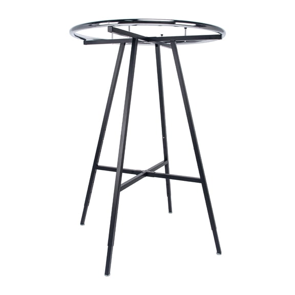 SSWBasics Black Round Clothes Rack - 36 in Diameter - Adjusts 48-72 in H