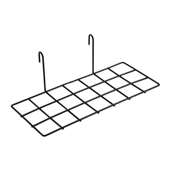 SSWBasics Black Shoe Shelf for Wire Grid - 10 in L x 4 in W - Set of 2