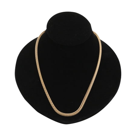 SSWBasics Black Velvet Necklace Bust - Case of 10 Sleek Velvet Necklace Display Stand - Professional Soft Velvet Necklace Stand Display for Jewelry Presentation and Organization