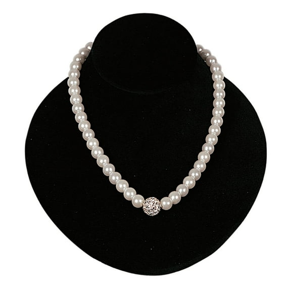 SSWBasics Black Velvet Necklace Bust for Slatwall - Fits 3" On Center Slatwall - 6 3/4"W x