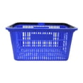 thumbnail image 1 of SSWBasics Blue Plastic Shopping Basket with Handles - Essential Shopping Baskets for Retail Store Use  Durable and Convenient Shopping Baskets for Customers, 1 of 7