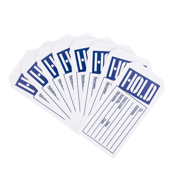 SSWBasics Blue/White Hold Slit Hanger Tags 2-3/8 x 4-3/4 in Box of 1000