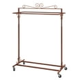 thumbnail image 1 of SSWBasics Boutique Cobblestone Double-Rail Rolling Clothing Rack, 1 of 3