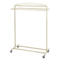 thumbnail image 1 of SSWBasics Boutique Ivory Double-Rail Rolling Clothes Rack, 1 of 4