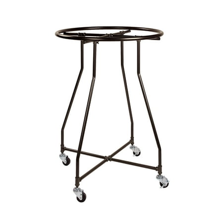 SSWBasics Boutique Round Clothing Rack - 48”H x 36” Diameter Pipe Round Clothes Rack - Durable Round Clothing Racks for Retail Display