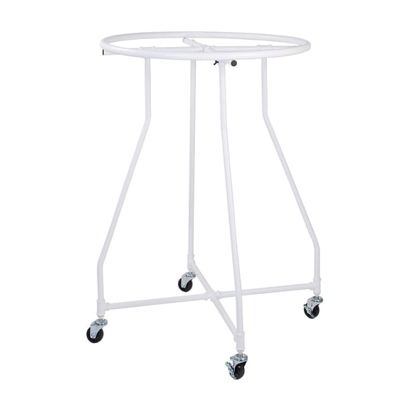 SSWBasics Boutique White Pipe Round Clothing Rack - 48 in H x 36 in Dia.