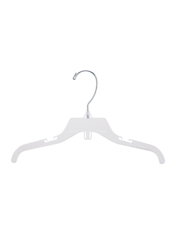 Break-Resistant 12 inch Clear Plastic Children's Dress Hangers