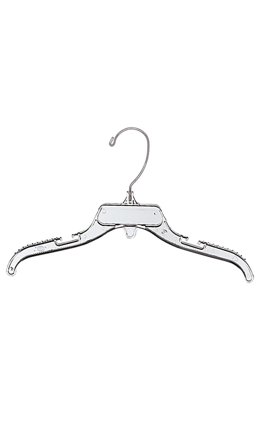SSWBasics Break-Resistant 12 inch Clear Plastic Children's Dress Hangers - Case of 100 -