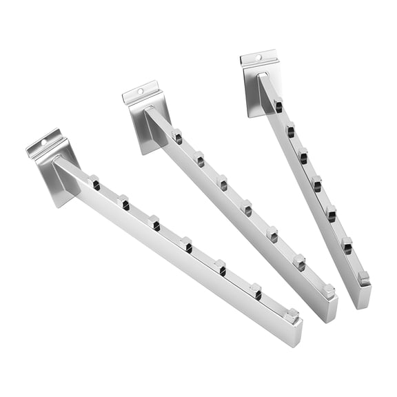 SSWBasics Chrome 7-Cube Dimensional Waterfall for Slatwall - pack of 10