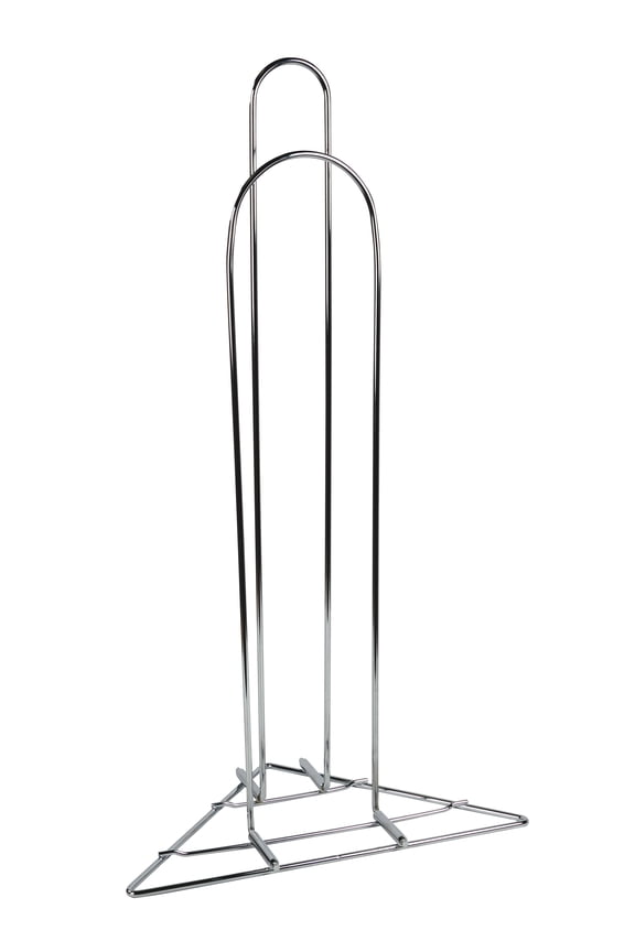 Chrome Clothing Hanger Holder (Fits 50-75 Hangers) – Lightweight and Portable Laundry Room and Retail Hanger Organizer Stacker – For Adult Size Hangers