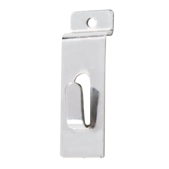 SSWBasics Chrome Notch Hook for Slatwall - pack of 50