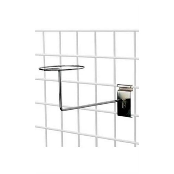 SSWBasics Chrome Single Hat Display for Wire Grid 8-5/8" x 10-3/4" x 3"H