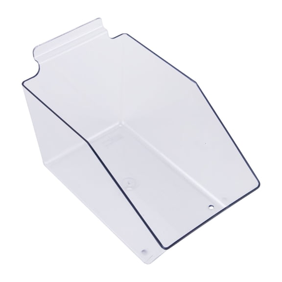 SSWBasics Clear Plastic Dump Bin for Slatwall - 6 x 5 1/2 x 9 1/2 Set of 2