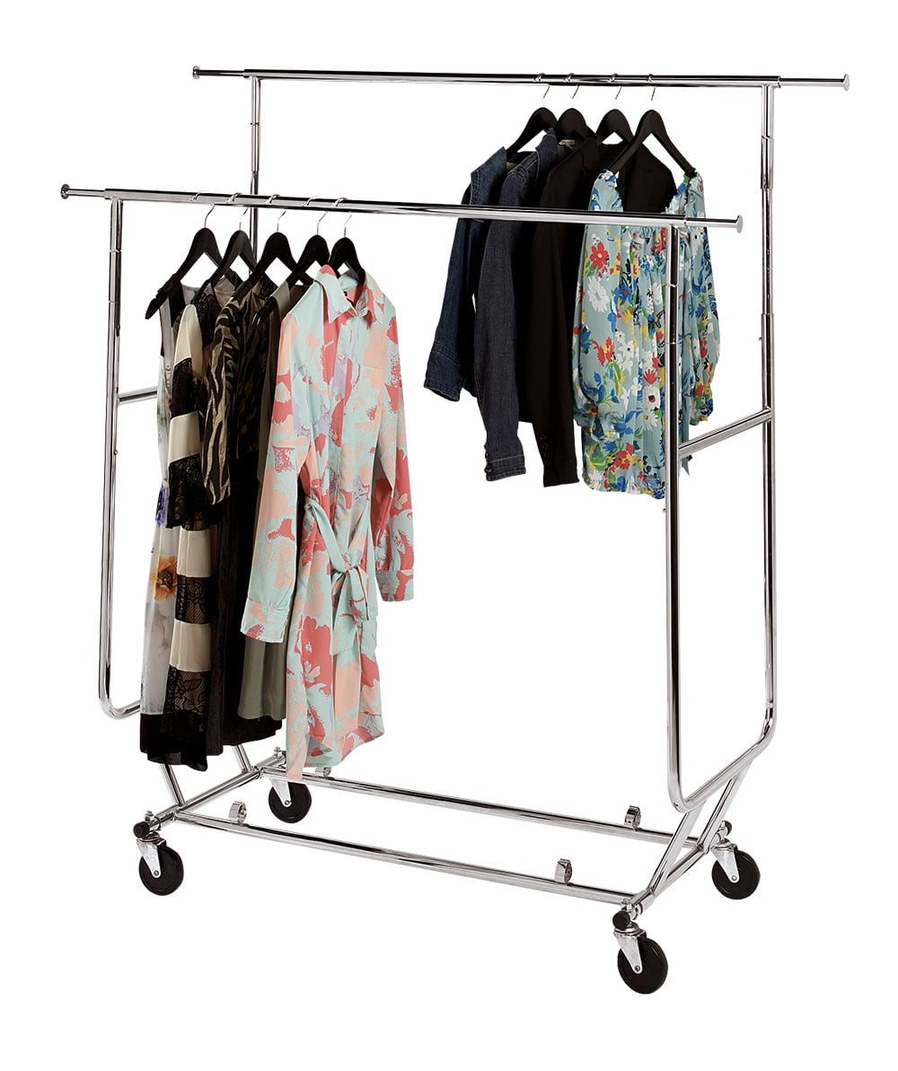 SSWBasics Clothing Rack - 2-Rail Folding - Walmart.com