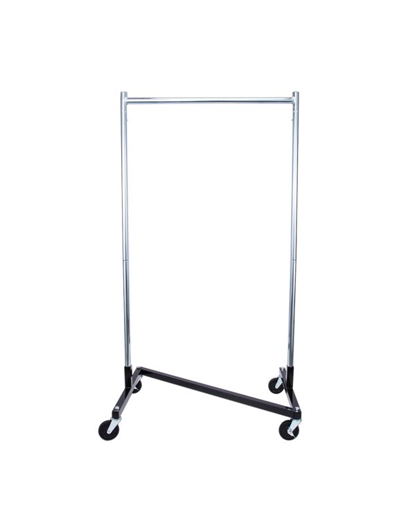 Compact Z Rack Heavy Duty Rolling Clothing Rack Holds 300 lb